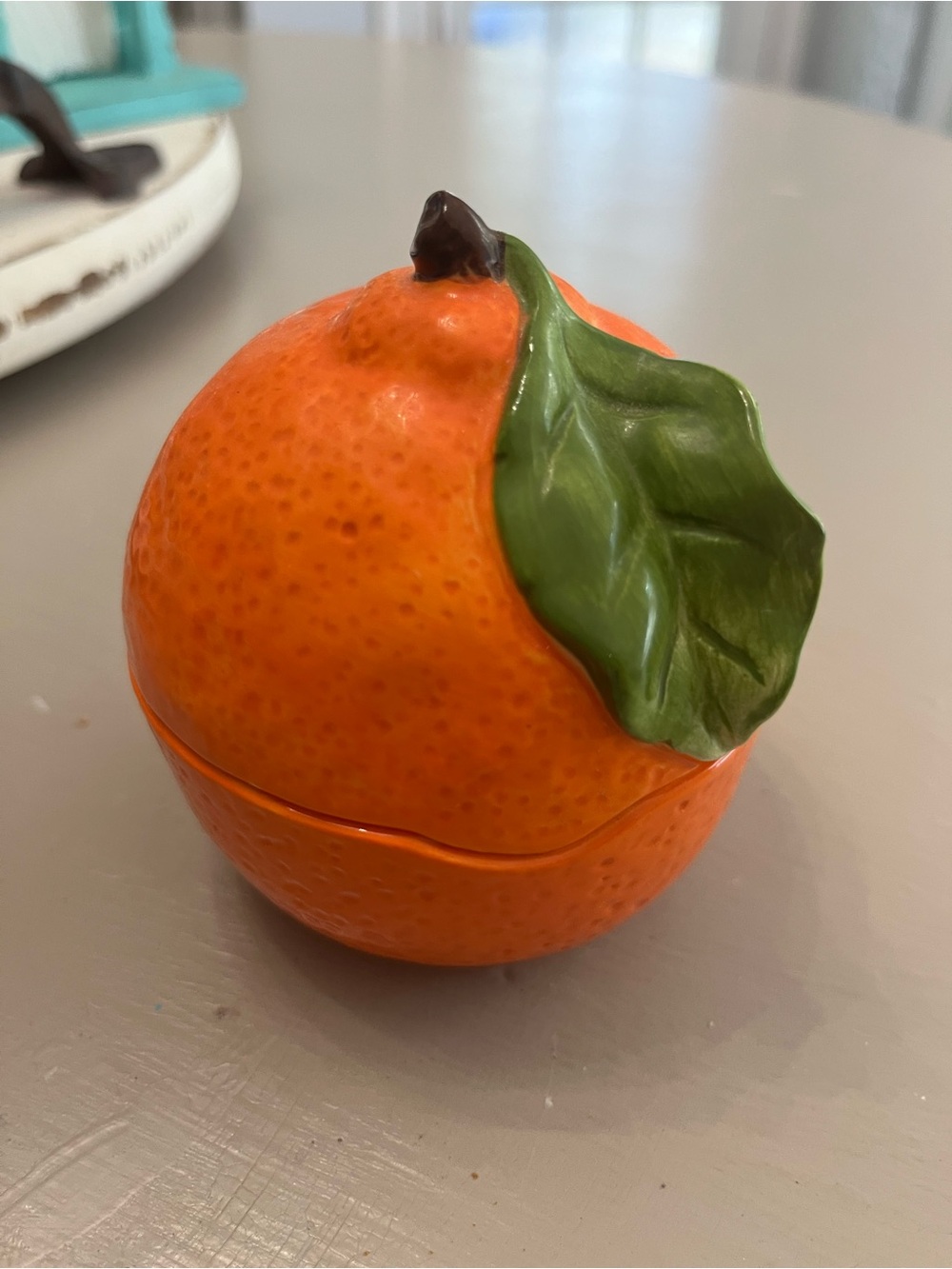 Ceramic Orange Salt and Pepper Shaker stacker